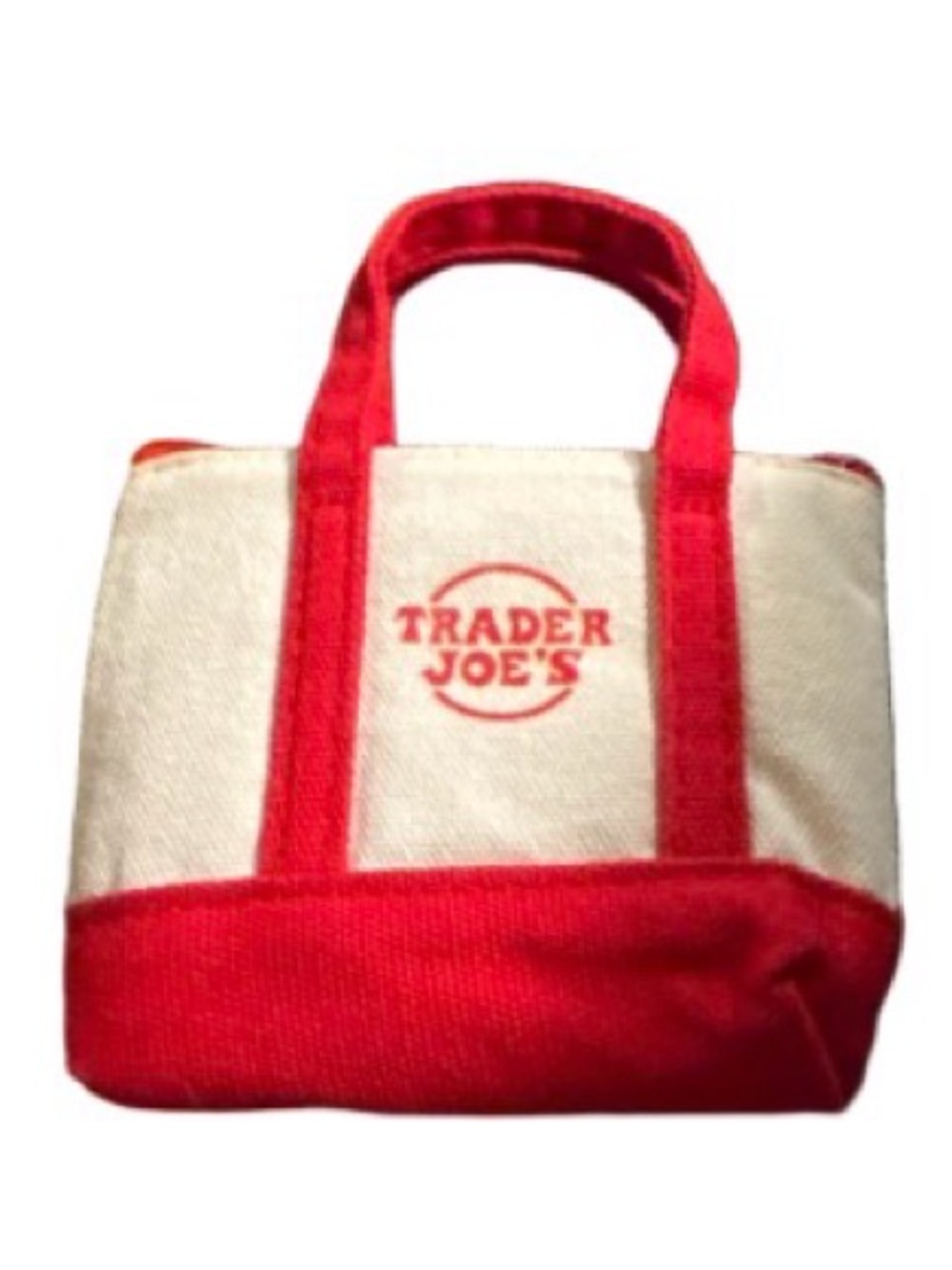 Trader Joe's micro tote with foldable shopping bag inside